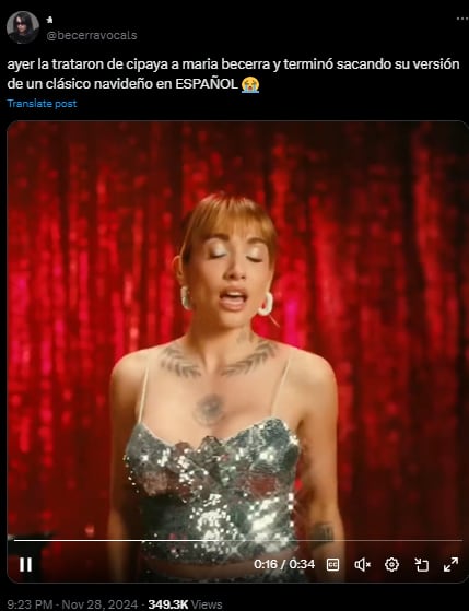 Así criticaron a María Becerra por su single navideño.