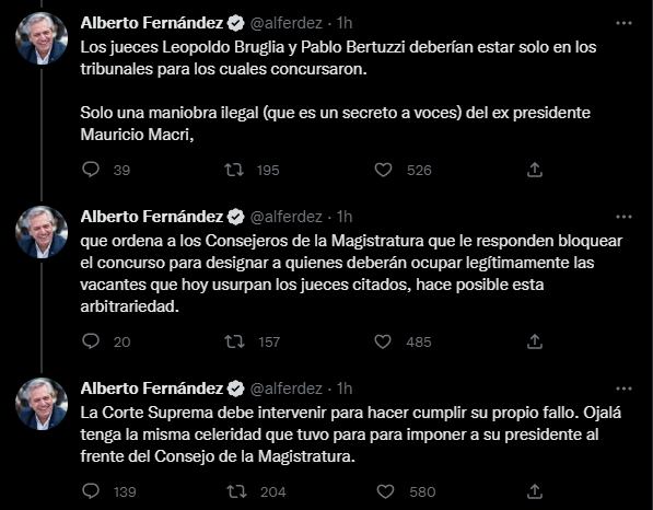 Alberto Fernández cruzó a los jueces que liberaron a los acusados de amenazar a Cristina Kirchner.