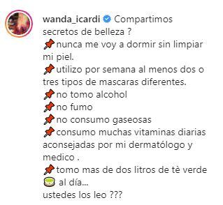 Los consejos que dio Wanda Nara a sus seguidores.