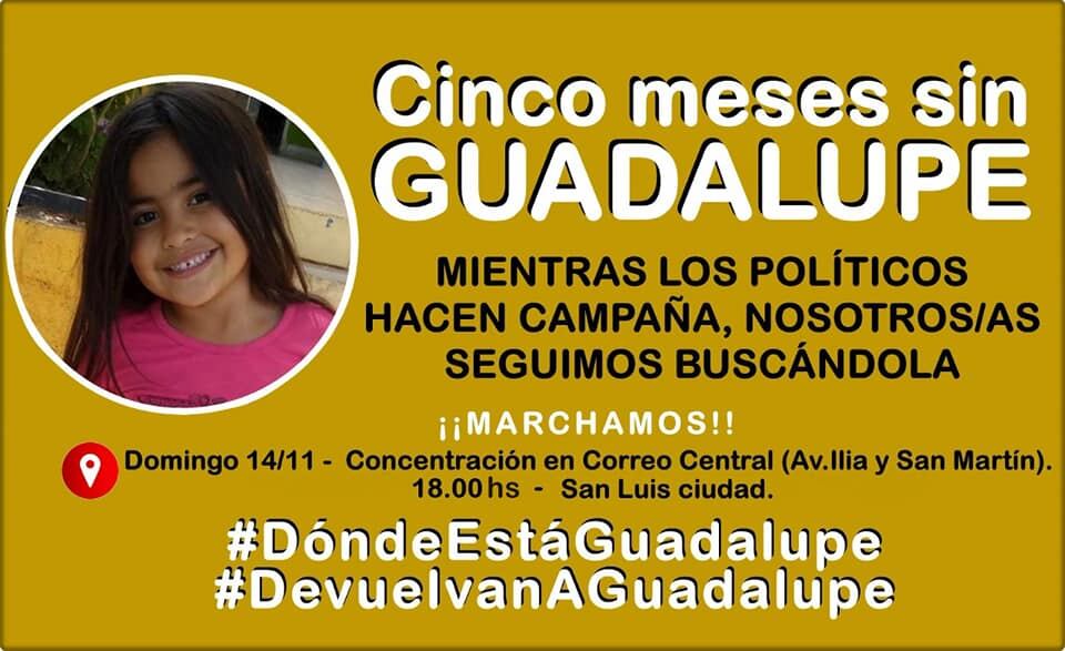 Marcha por la aparición de Guadalupe Lucero