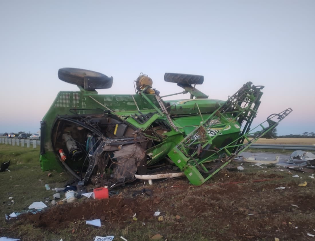 La máquina agrícola siniestrada.