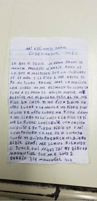 El texto fue viralizado en las redes sociales por la presidenta de mesa donde votó el jubilado.