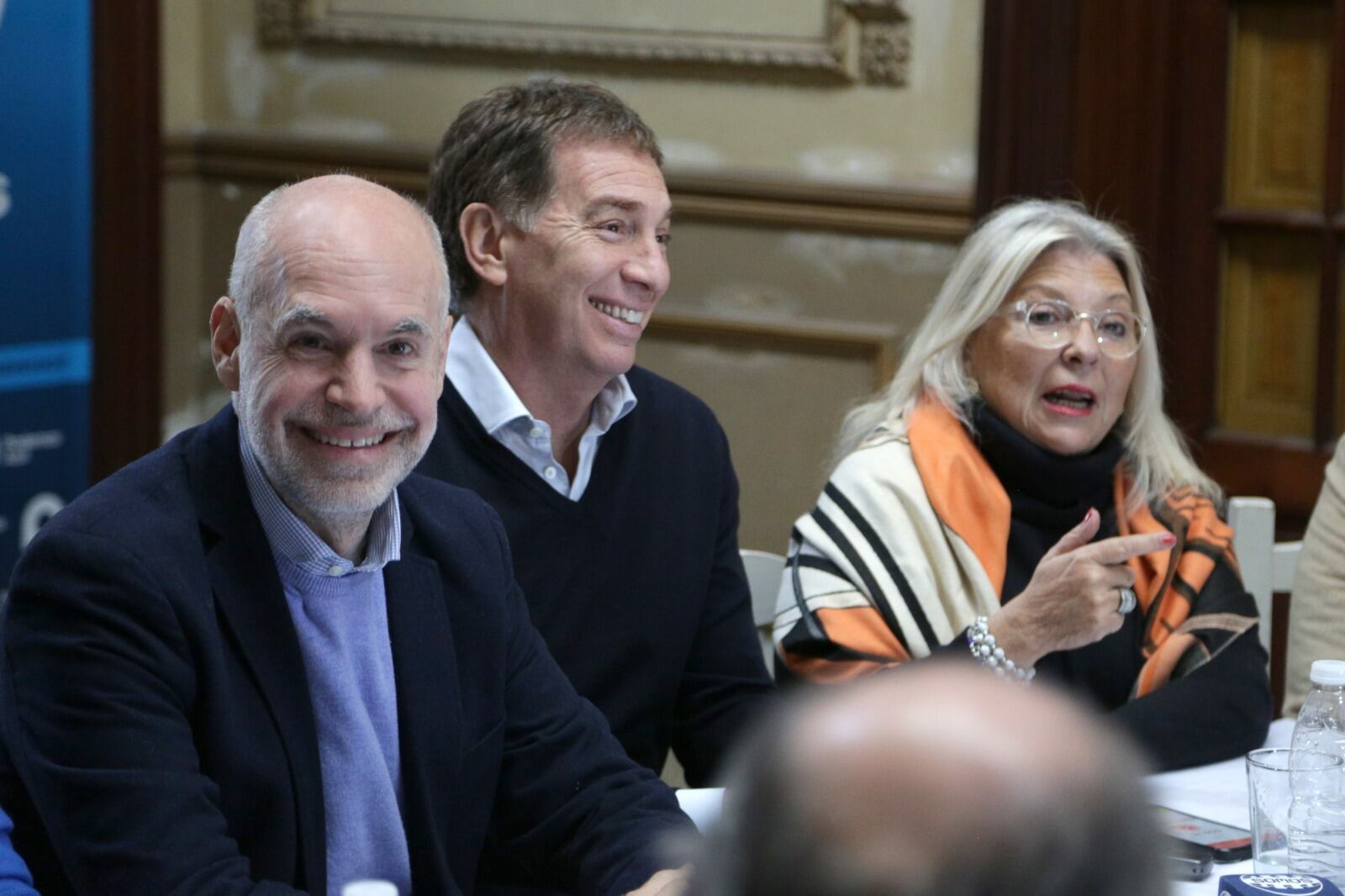 Carrió estuvo en Azul junto a Diego Santilli y Horacio Rodríguez Larreta.