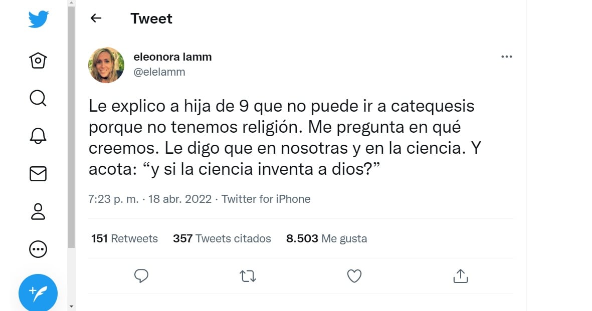 El comentario de una mendocina desató un debate sobre la religión y los niños.