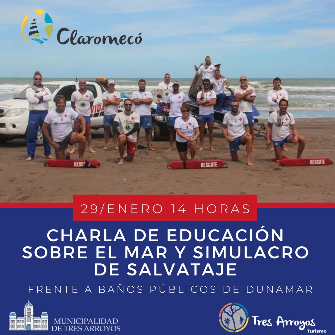 Charla de Guardavidas sobre conocimiento del mar en Orense y Claromecó