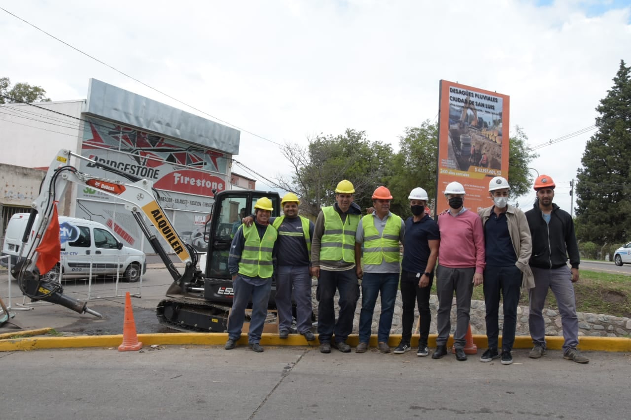 Obras de desagües pluviales en San Luis capital