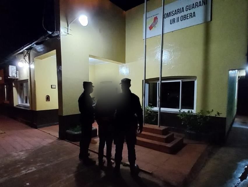 Terminó detenido por causar disturbios en Colonia Guaraní.