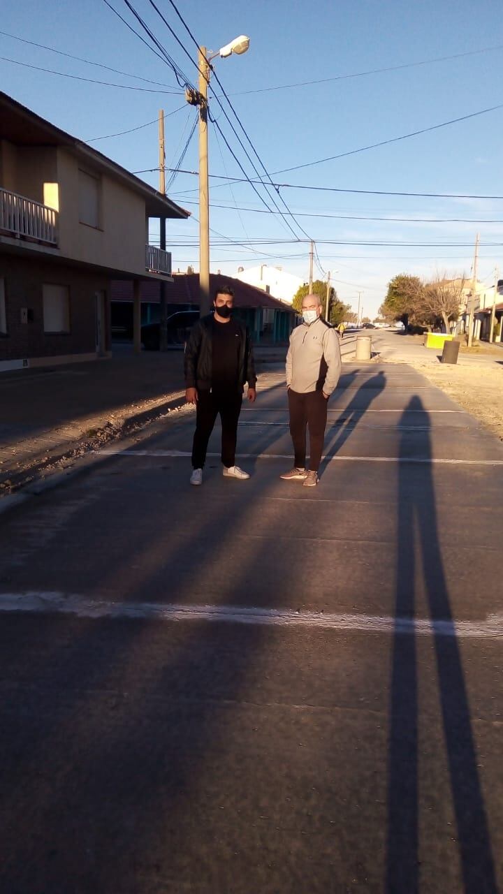 Fernández y Lamberti recorrieron obras en Claromecó