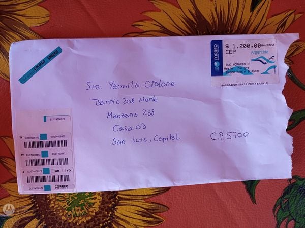 La carta recibida por la mamá de Guadalupe Lucero, Yamila.