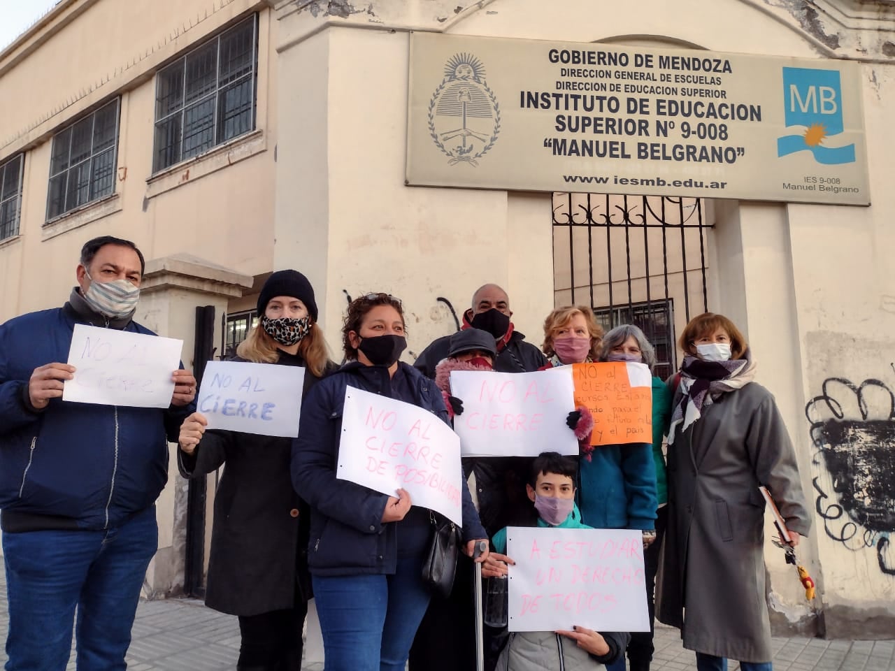 Manifestación en el IES Las Heras