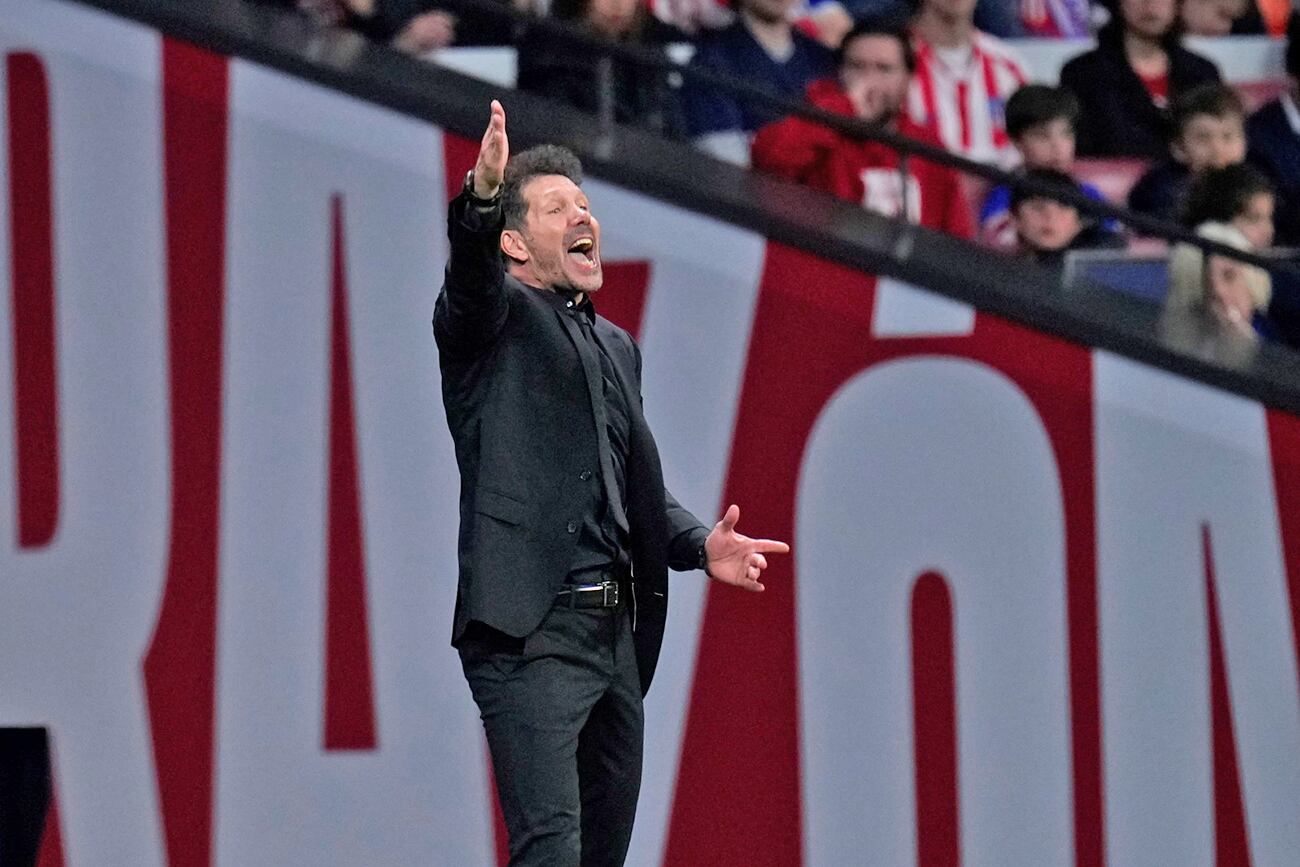 Diego "Cholo" Simeone, entrenador del Atlético de Madrid. (AP)