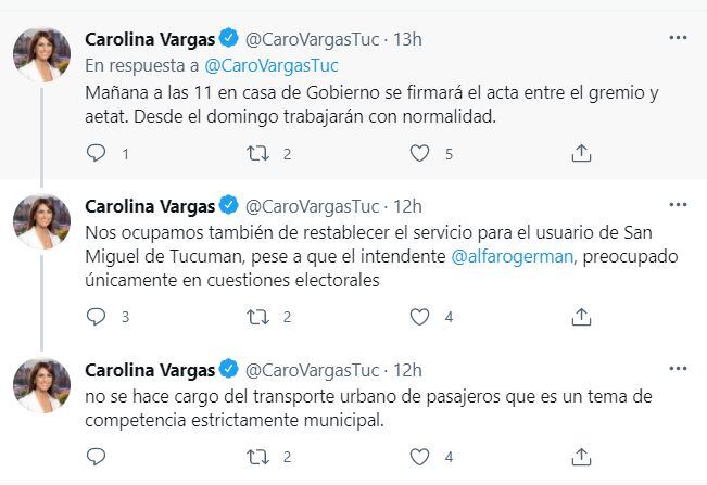 Carolina Vargas Aignasse confirmó que se levantará el paro de colectivos en Tucumán.