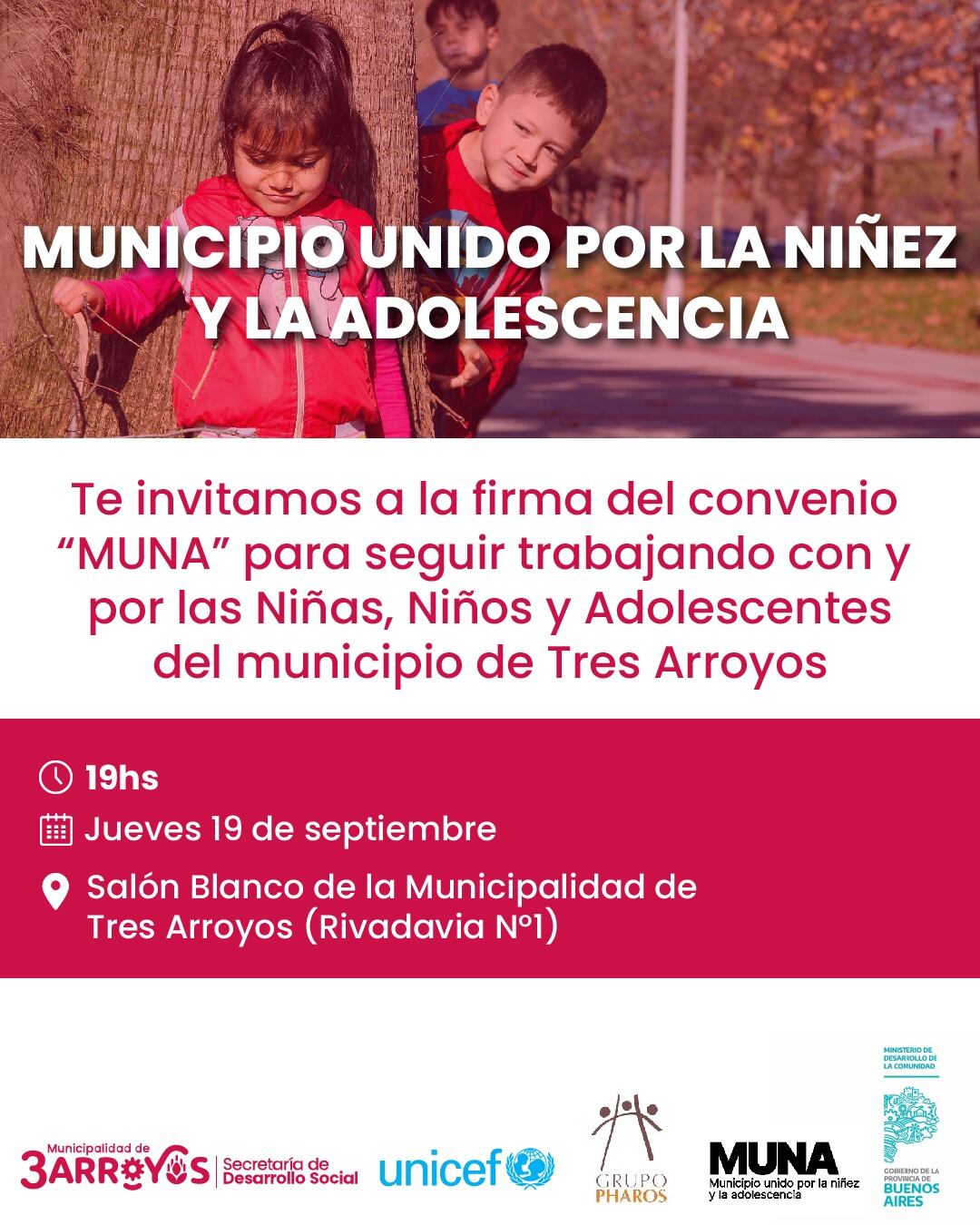 El Municipio firma acuerdo con la Provincia y UNICEF