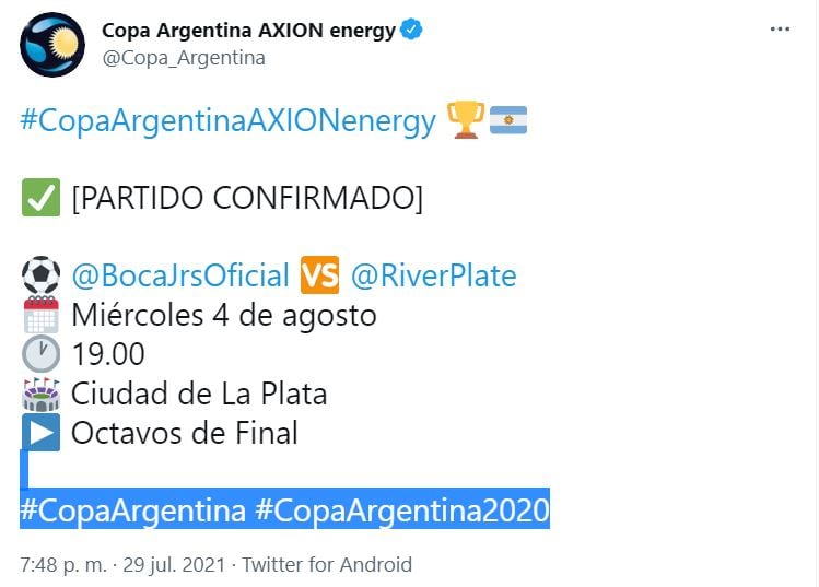 Cuándo juegan Boca y River por la Copa Argentina