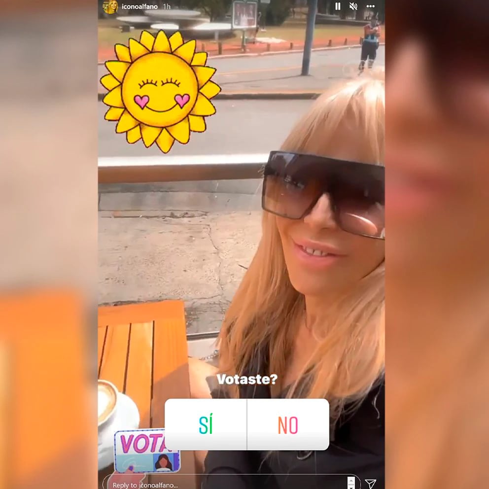 Graciela Alfano publicó una foto desayunando y aprovechó para consultar por las elecciones. (Foto: Redes sociales)