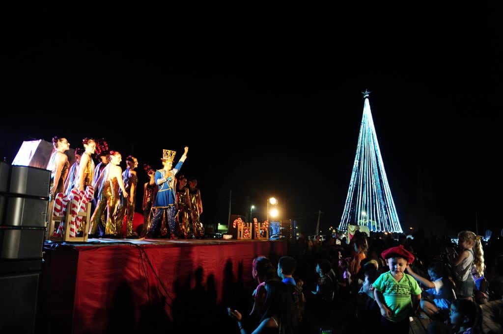 Pueblo Belgrano enciende su árbol de navidad