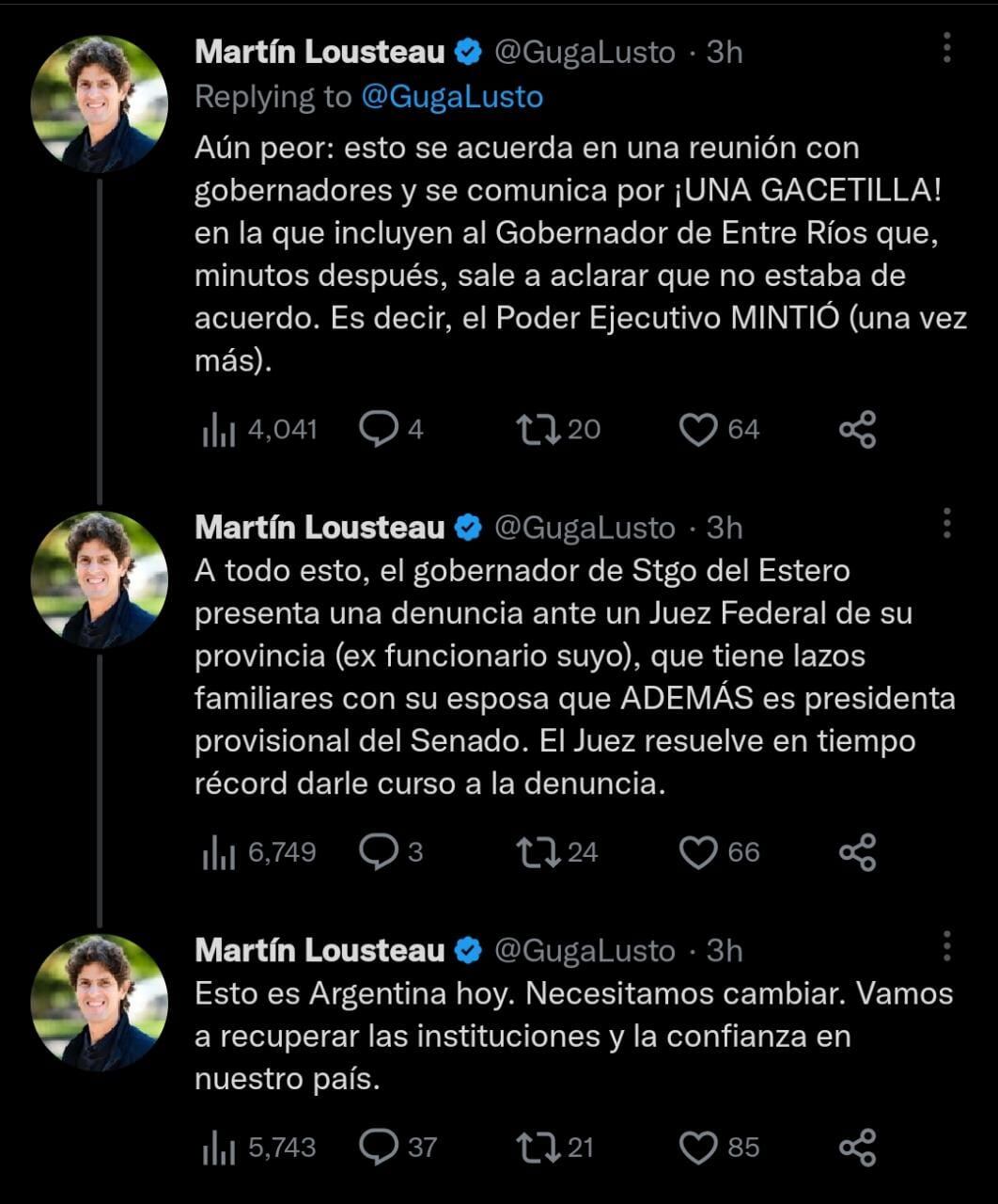 Martín Lousteau apuntó contra el gobierno de Alberto Fernández: "Argentina no da más".