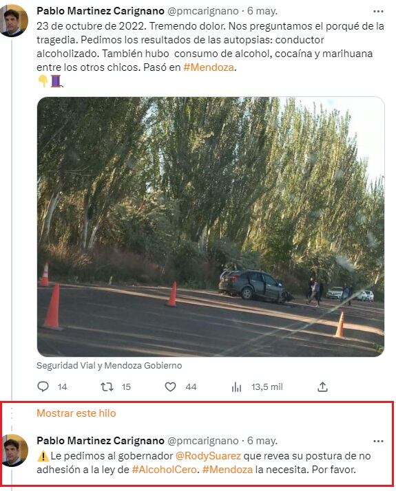 Desde la Agencia Nacional de Seguridad Vial nacional le solicitaron al gobernador Suárez que analice la situación de la Ley en Mendoza.