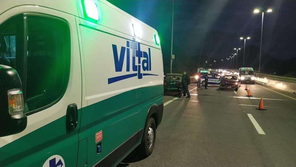 Violento accidente en la Variante Costa Azul.