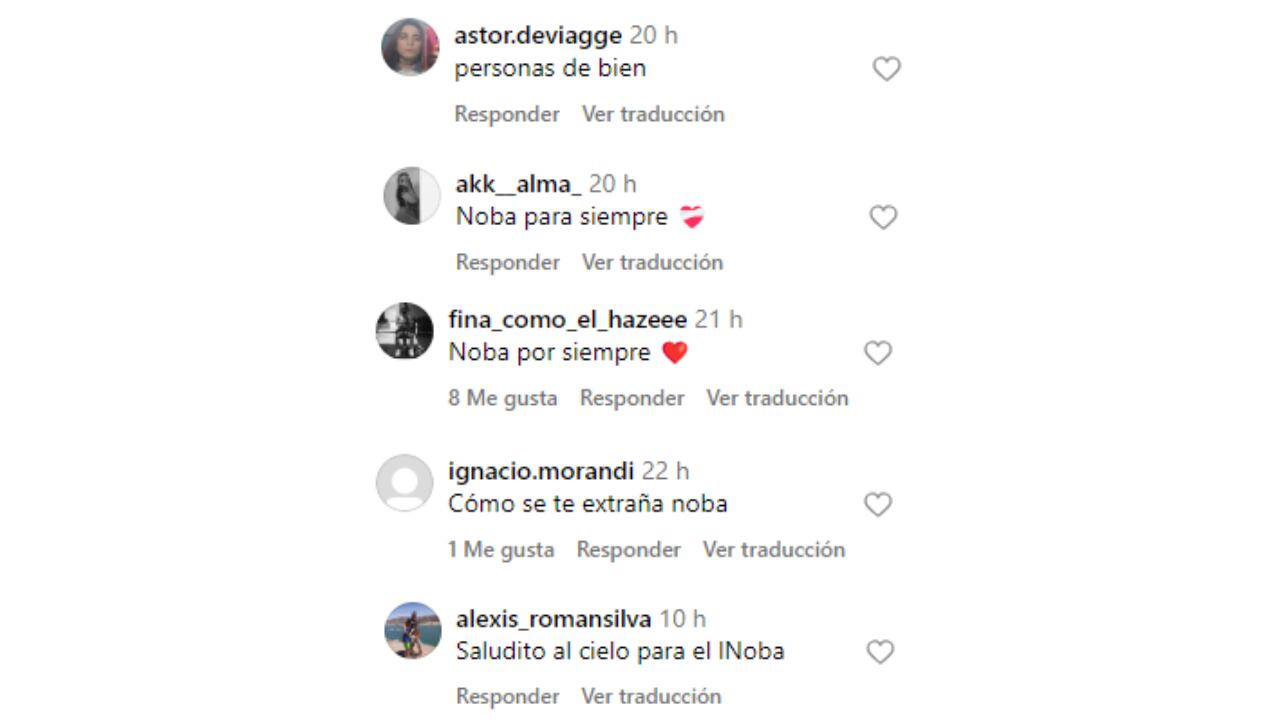 Los comentarios de la foto.