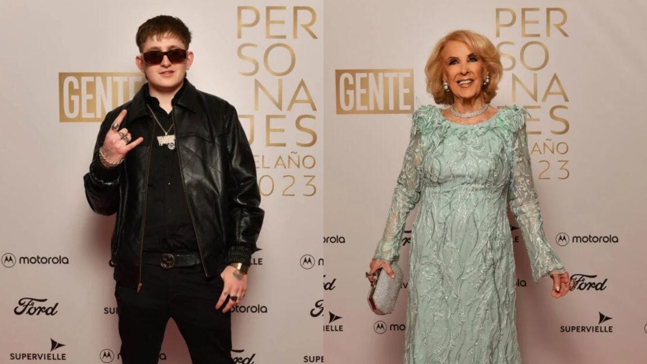 Así fue el llamativo encuentro entre Dillom y Mirtha Legrand en la gala de Personajes del Año 2023 de la revista Gente