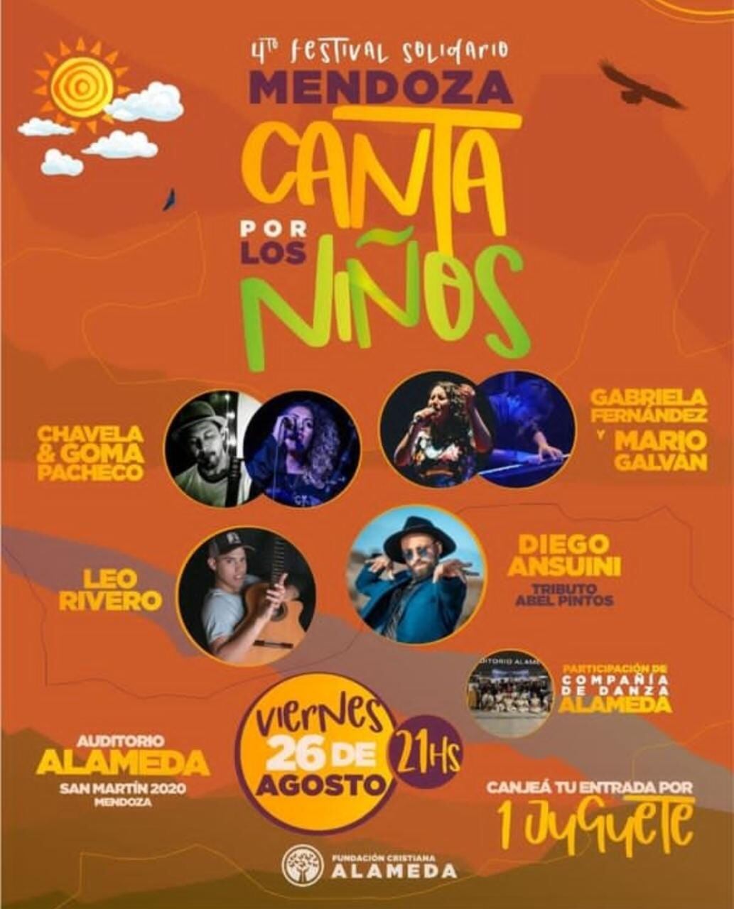 4to Festival Solidario Mendoza Canta por los Niños junto a grandes artistas de la provincia.