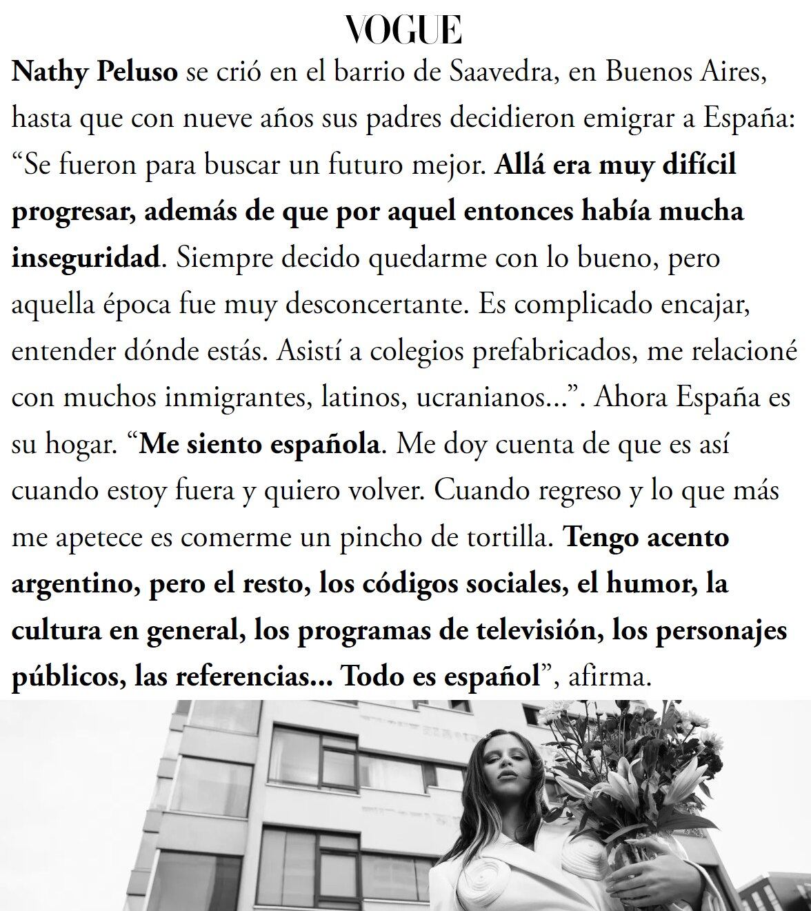 Nathy Peluso confesó que se “siente española” y causó polémica en las redes sociales.