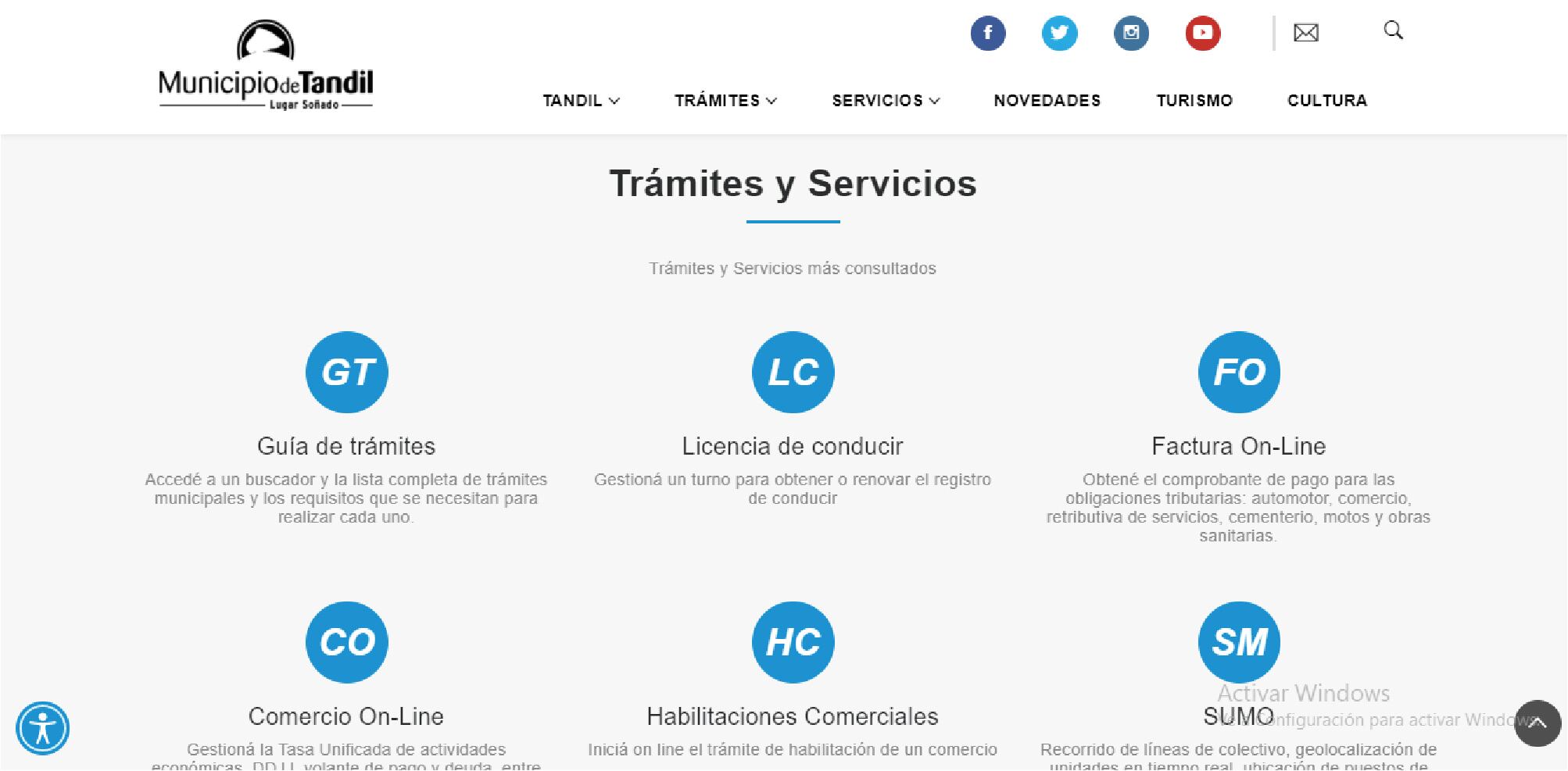 Así es el nuevo sitio web del Municipio de Tandil