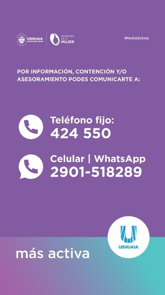 Vía telefónica y  WhatsApp