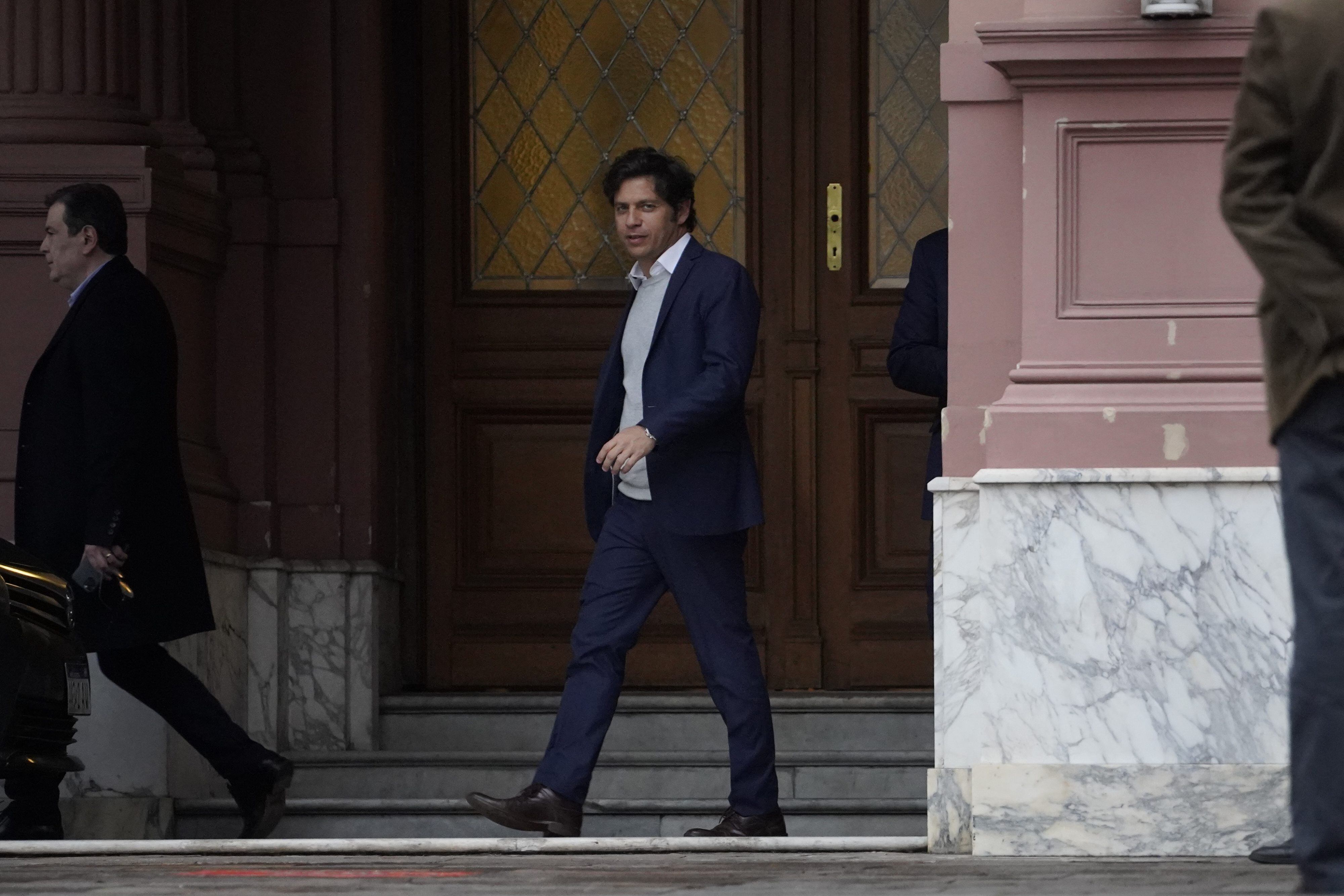 Axel Kicillof fue uno de los asistentes a la reunión de Alberto Fernández con los gobernadores en la Casa Rosada. Foto: Clarín.