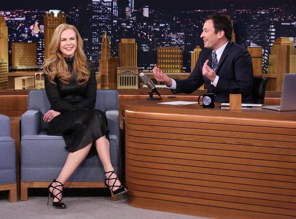 Nicole Kidman y Jimmy Fallon en The Tonight Show.