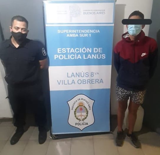 Jorge Daniel D. de 15 años, detenido por el robo en Gerli, y liberado poco después.