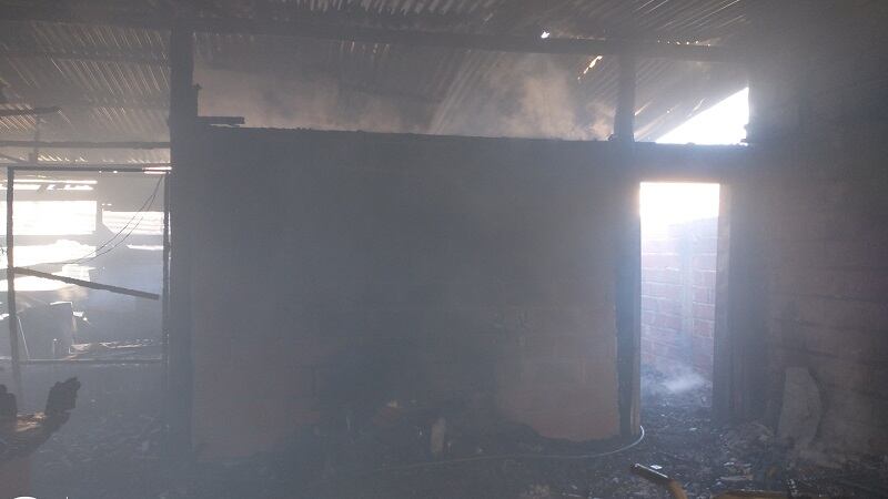 Incendio en vivienda de Concepción del Uruguay/La Pirámide.