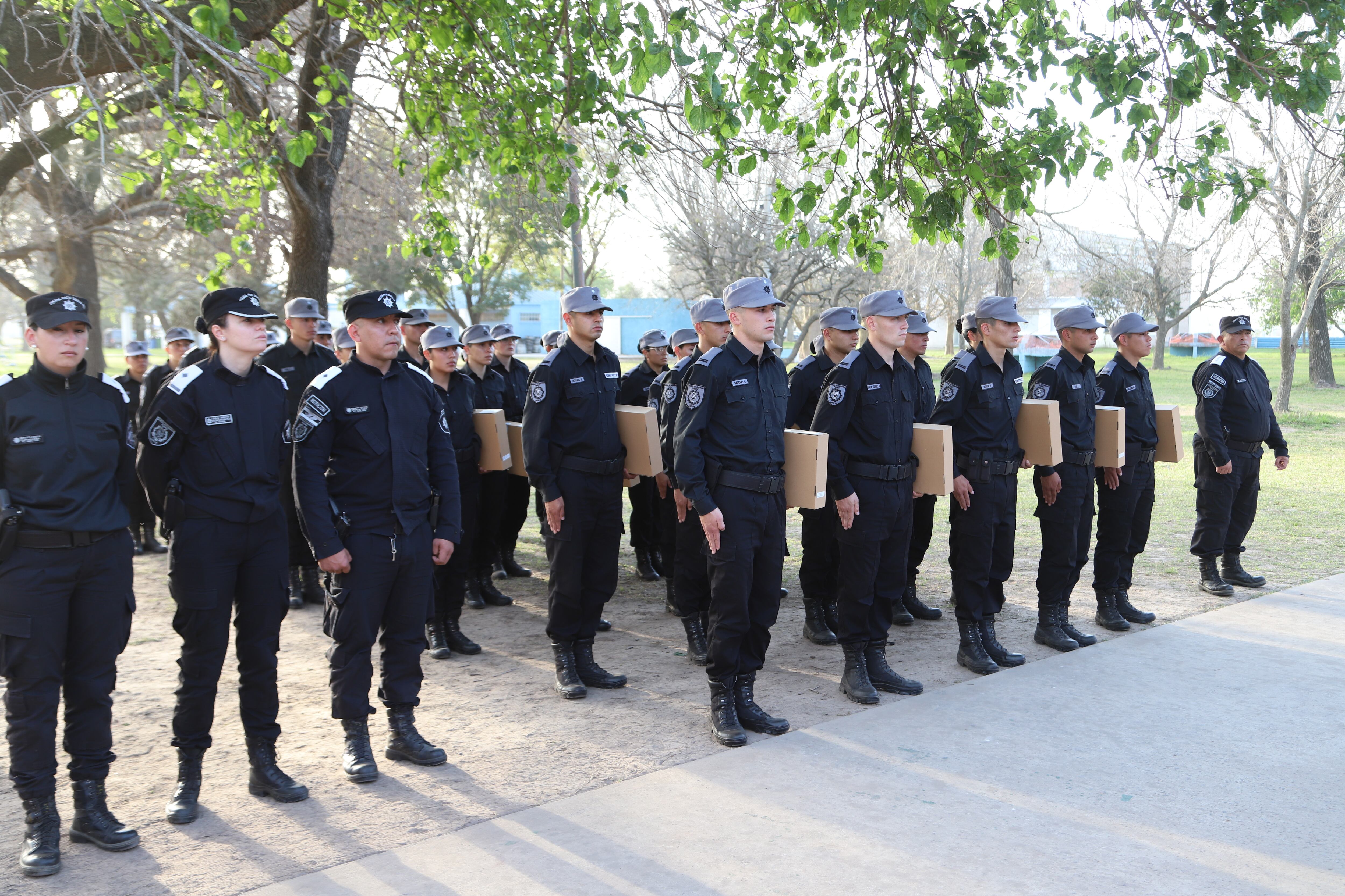 Estudiantes de la escuela de policía de Rafaela