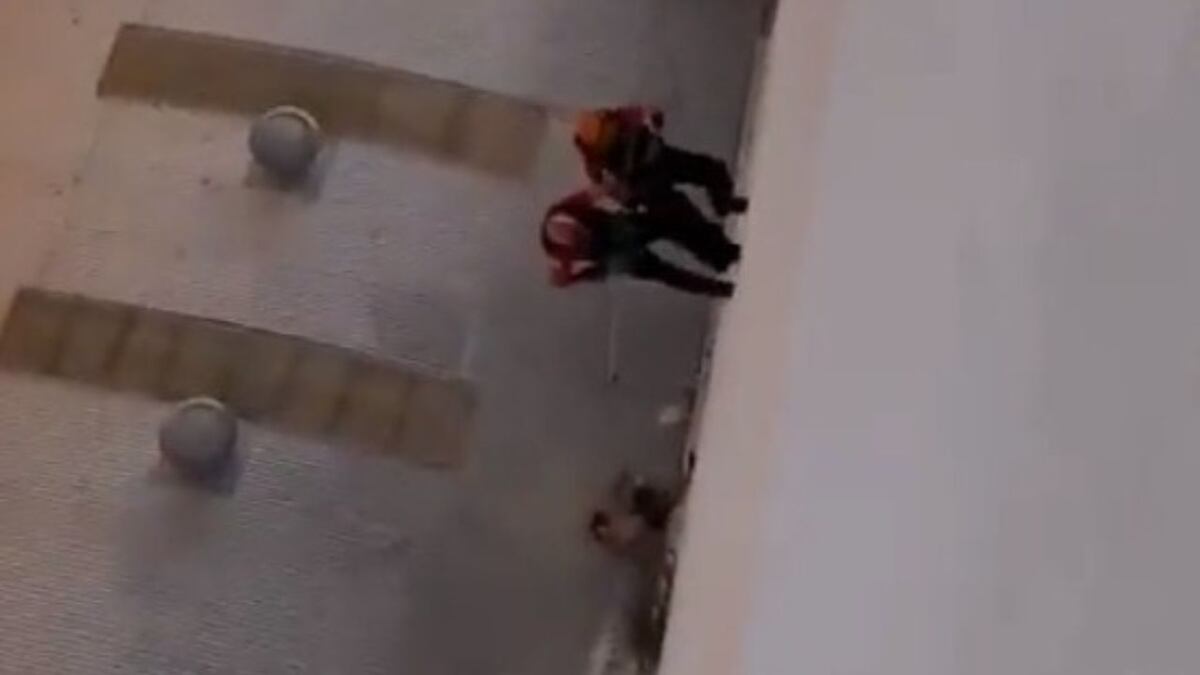 Fotos y video: quiso robar un departamento en Córdoba, pero se cayó desde 25 metros de altura
