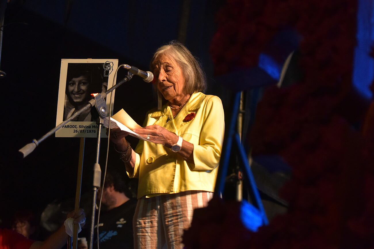 Sonia Torres. Marcha del 24 de marzo de 2023 por el Día de la Memoria. (Facundo Luque / La Voz)