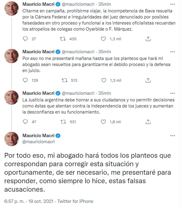 (Twitter: @mauriciomacri)