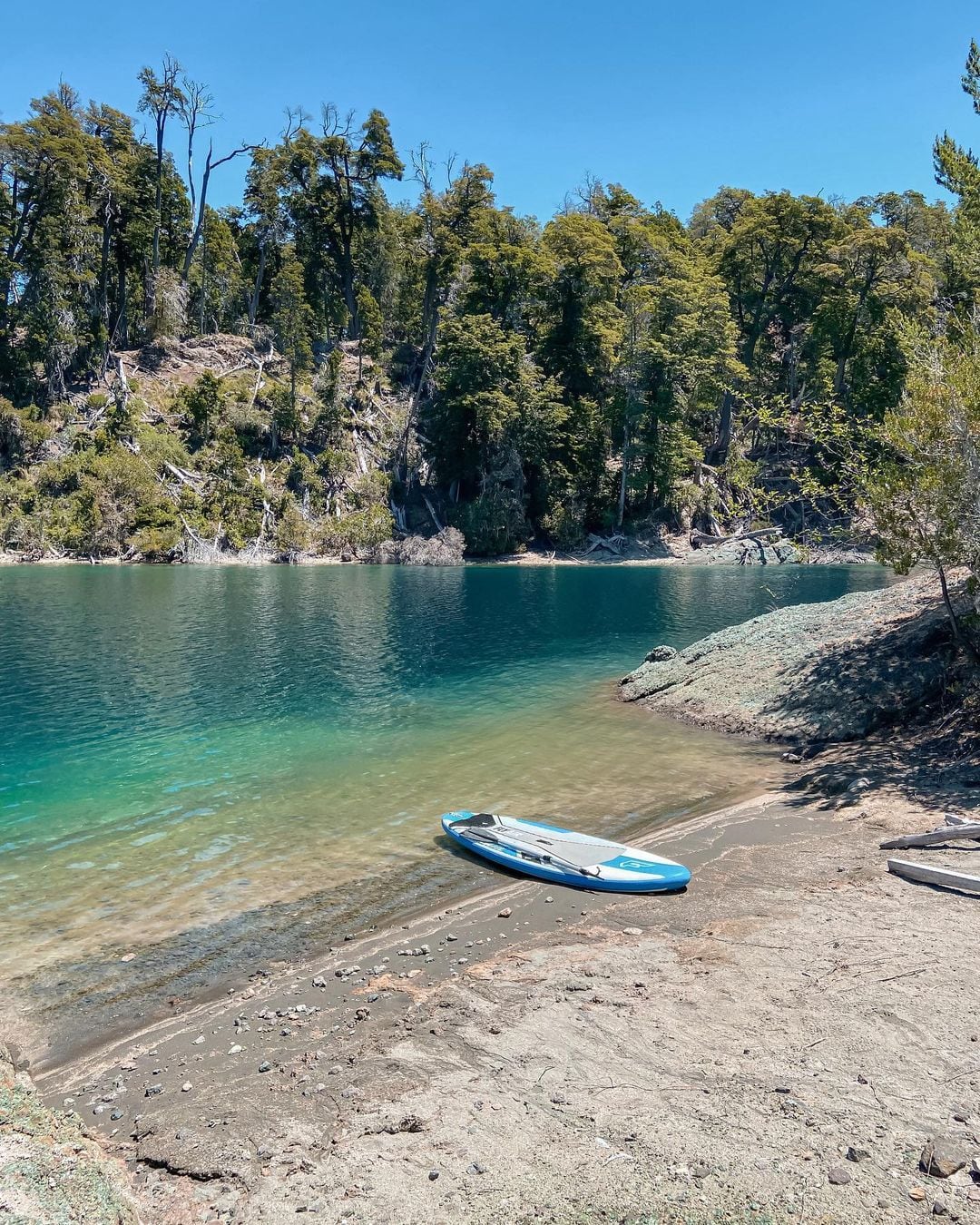 El famoso Saint Michel, hundido en el lago Nahuel Huapi, dentro de Bariloche.