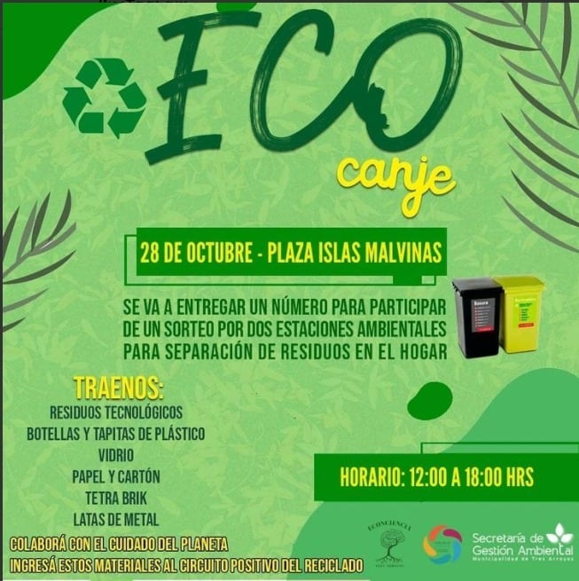 Eco Canje en la plaza Islas Malvinas