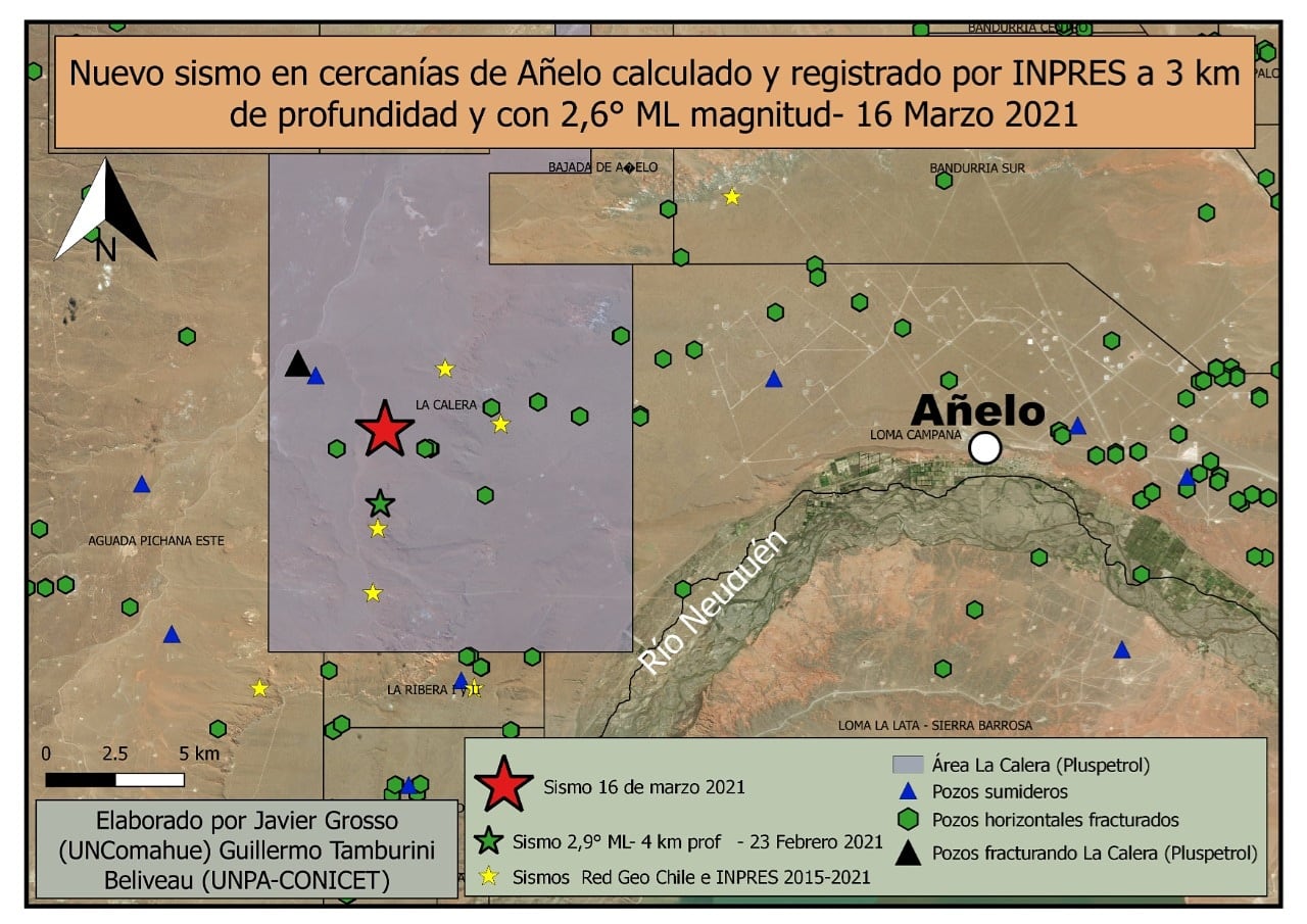 Los movimientos se registraron cerca de Añelo.