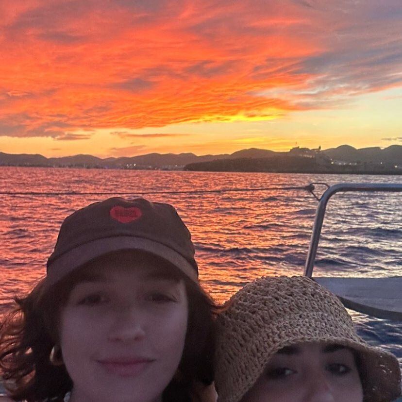 Cande y Lali disfrutaron de un atardecer en Ibiza.