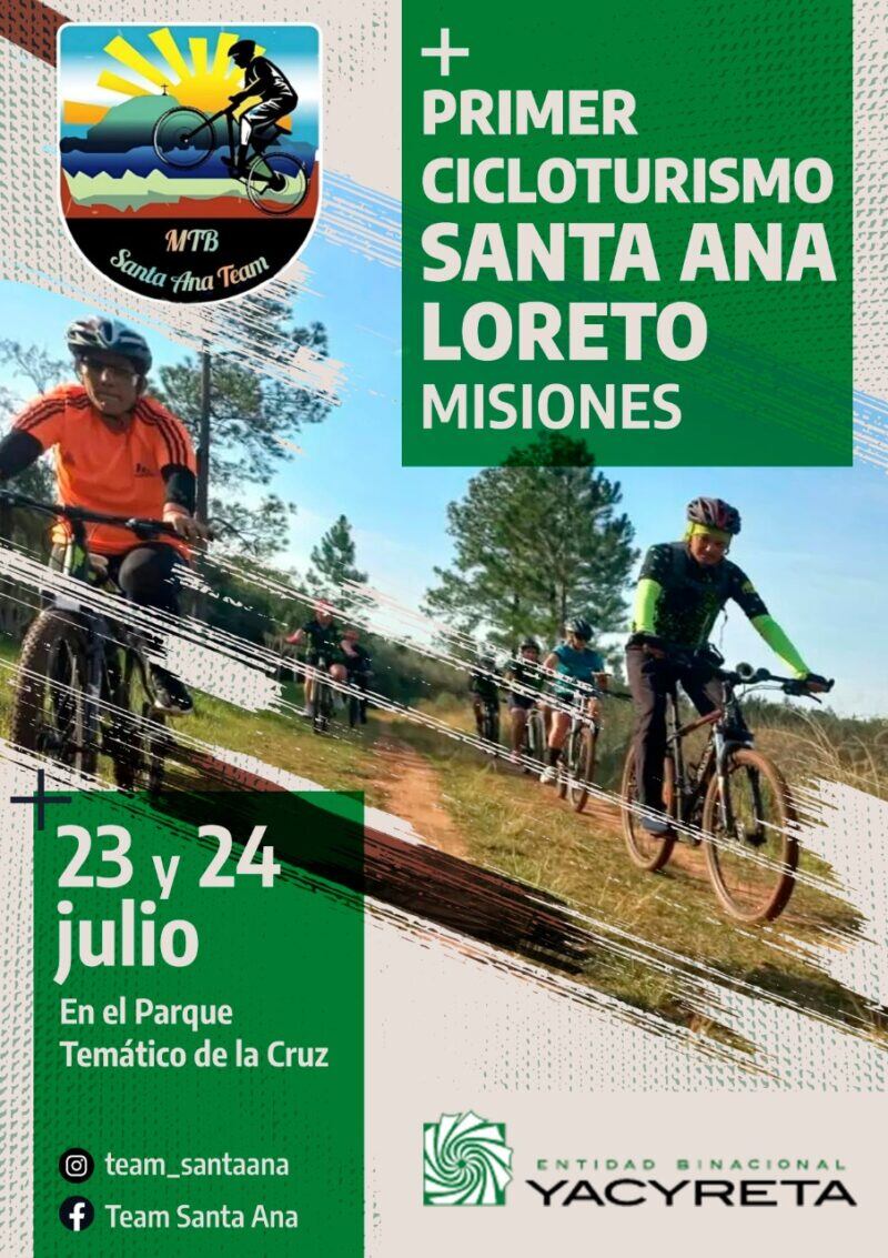 Realizarán un encuentro de Cicloturismo en Santa Ana y Loreto.