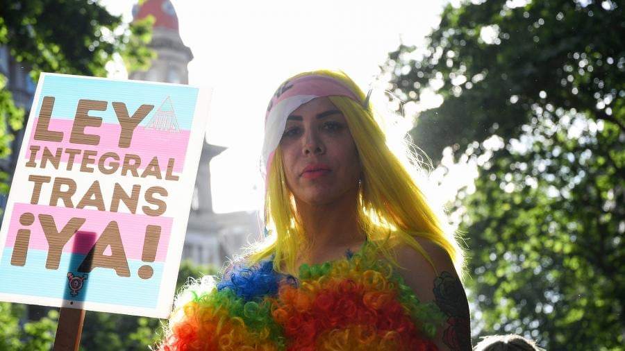 Reclamo en la Marcha del Orgullo
Foto: Télam / Camila Godoy