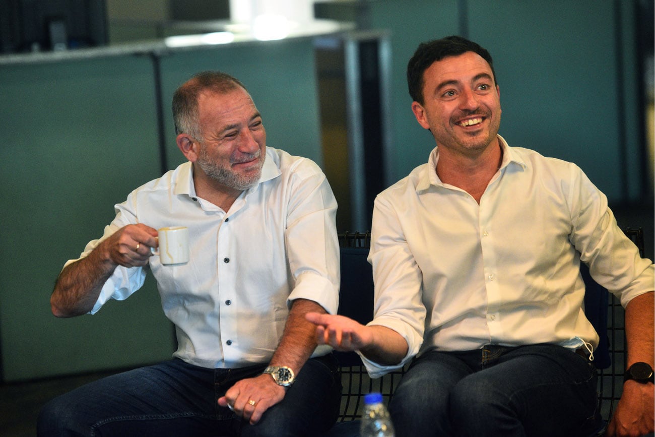  Luis Juez y Rodrigo de Loredo en  el programa Voz y Voto, luego del resultado en las elecciones 2021. ( Pedro Castillo / La Voz)