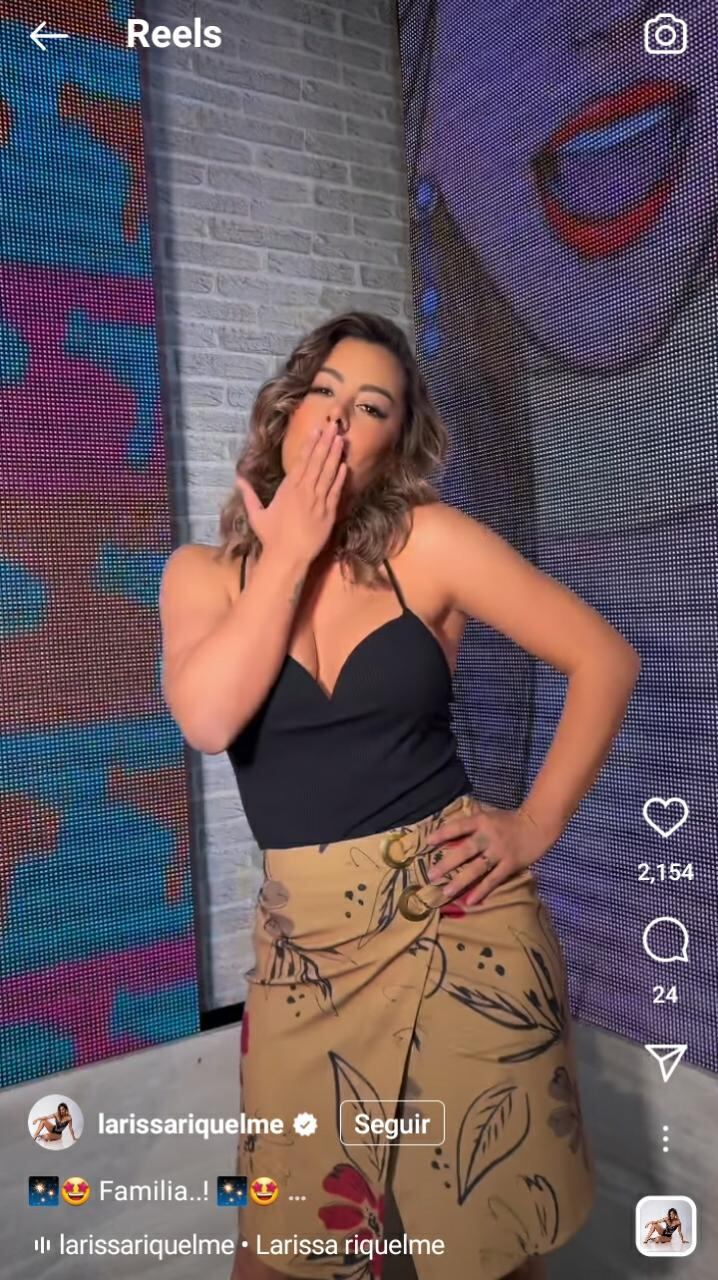 Larissa Riquelme cautivó a sus fanáticos en las redes sociales