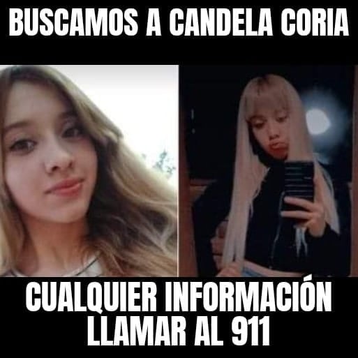 Imagen con la que buscan a Candela en las redes sociales.