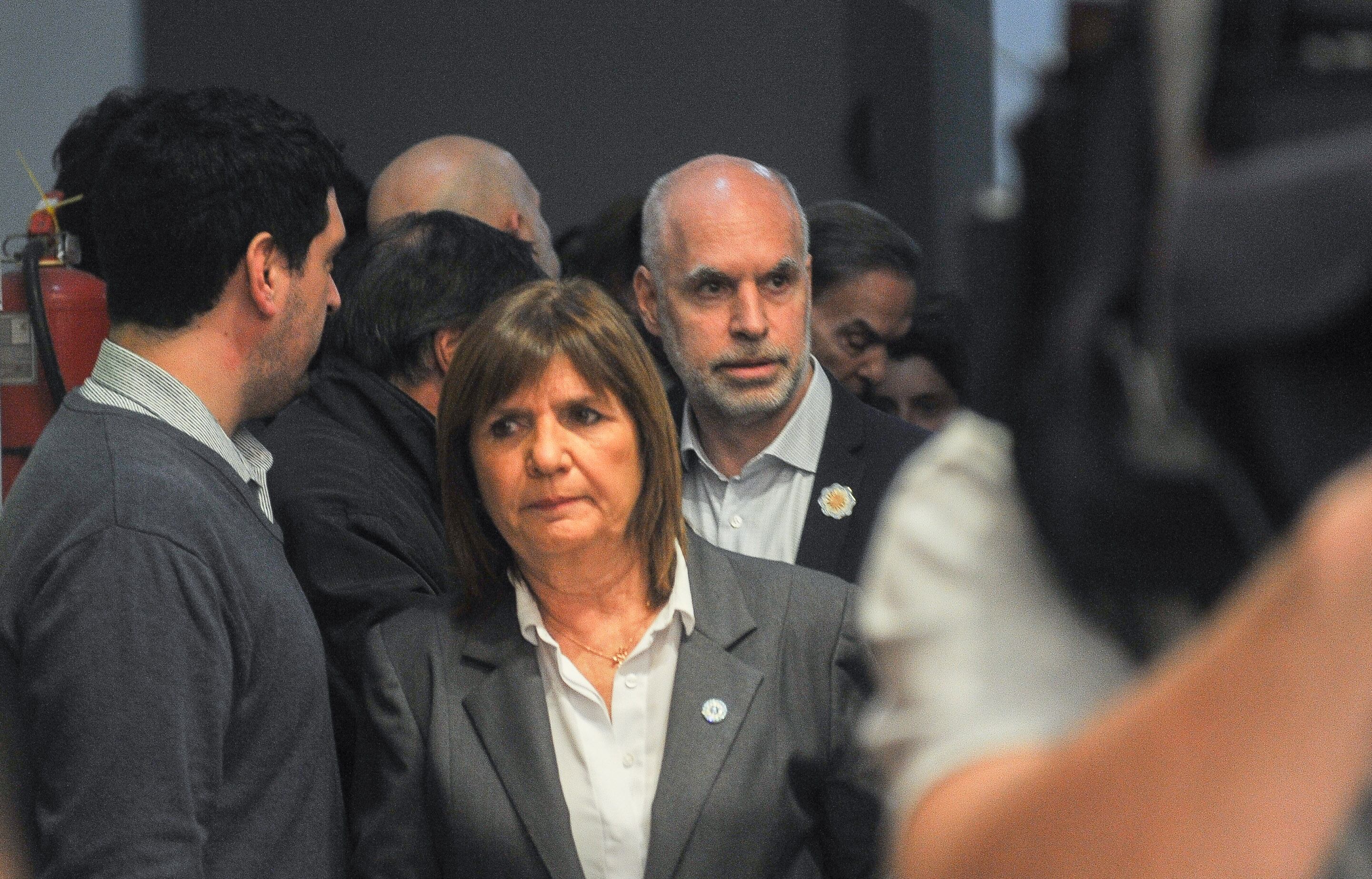 Patricia Bullrich y Horacio Rodríguez Larreta, los dos precandidatos de Juntos por el Cambio. 
Foto Federico Lopez Claro