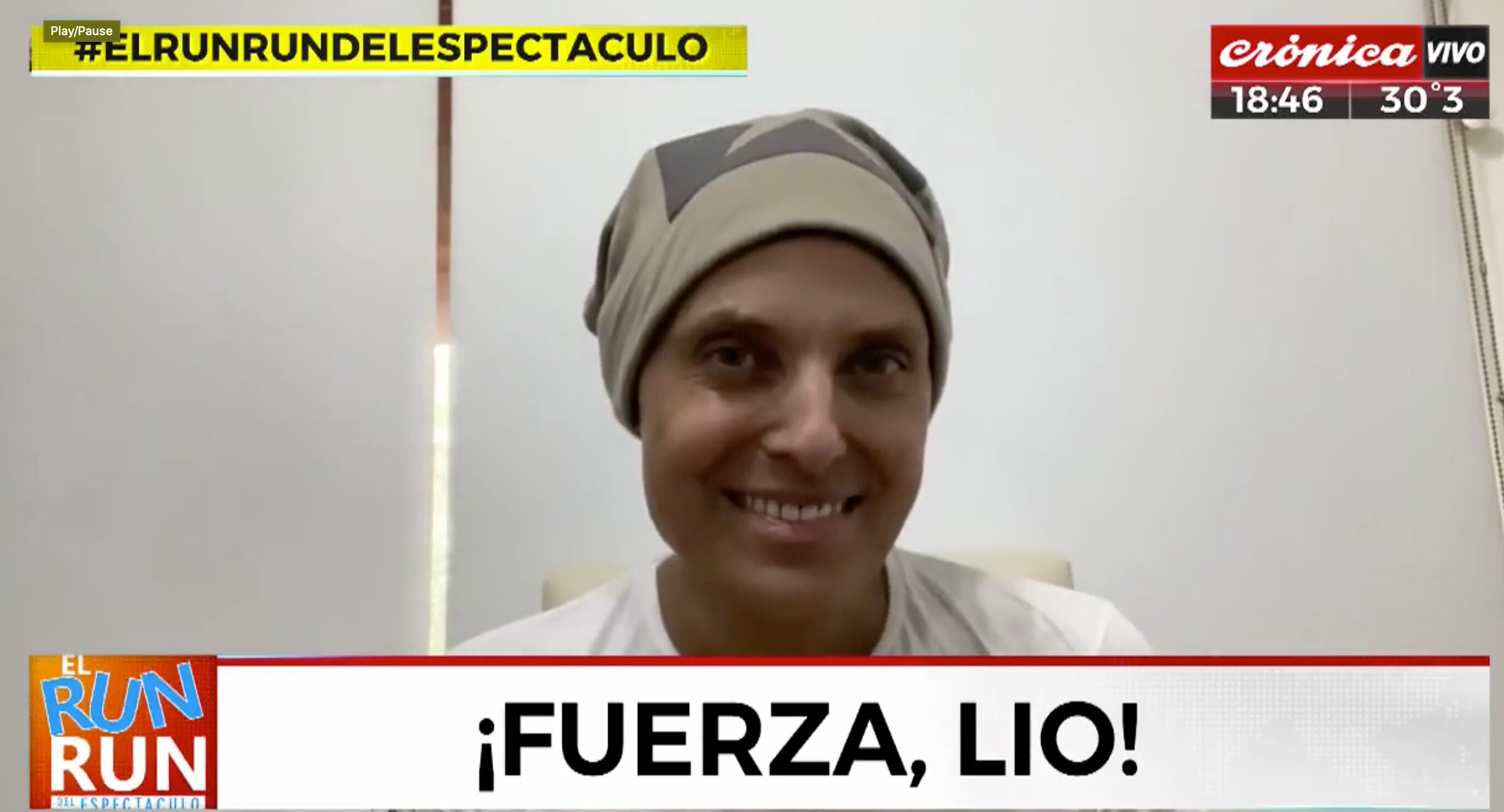 Pecoraro mandó un video y después se comunicó en vivo con sus colegas. Captura de pantalla