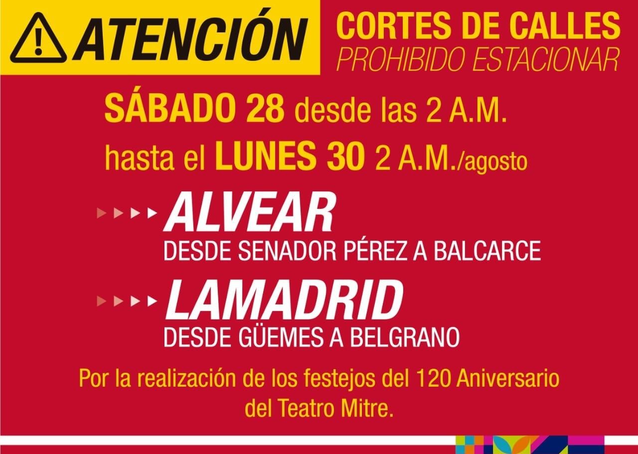 El municipio capitalino dio a conocer el cronograma de cortes de tránsito en el área donde se montará el escenario para el espectáculo del domingo próximo.