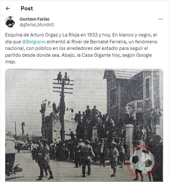 La casona en 1933, según la publicación del periodista Gustavo Farías.